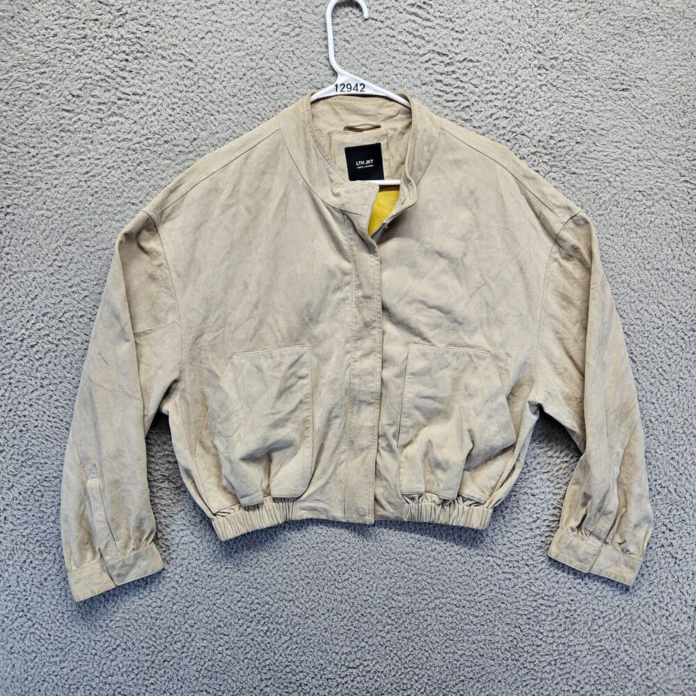 LTH JKT Jacket Womens Size Medium Beige Suede Full Zip‎